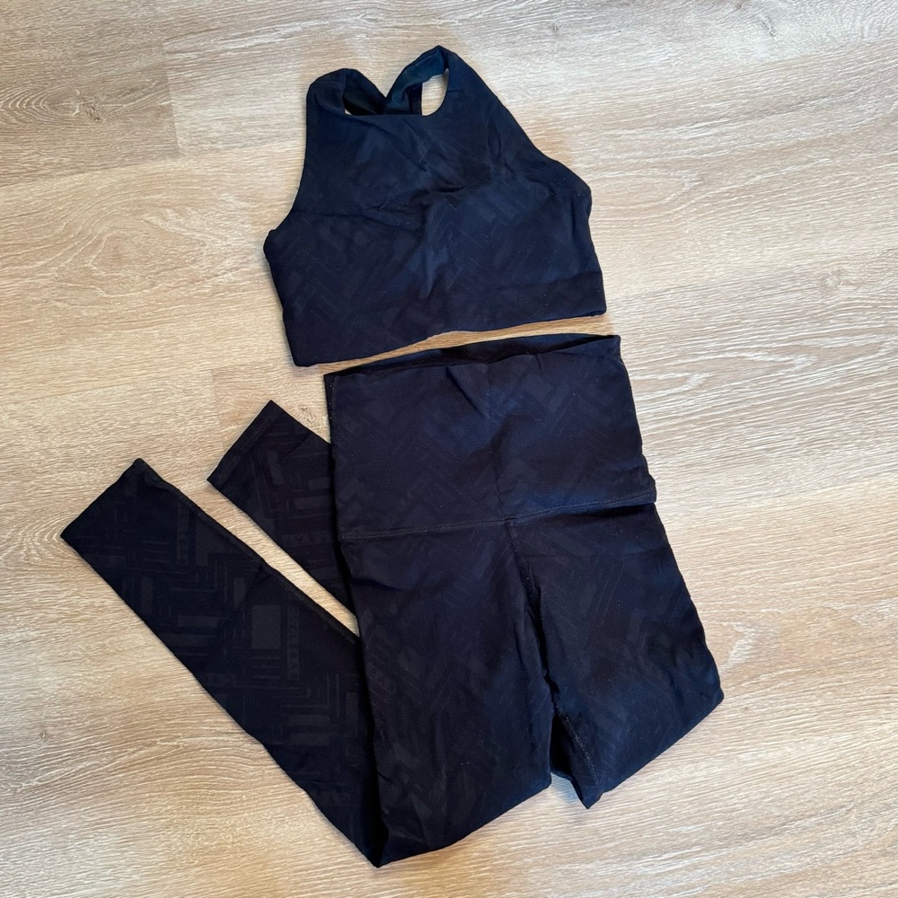 Emily Hsu Sneaker leggings + matching top Cyclebar